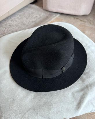 cappello originale Borsalino Fedora nero
