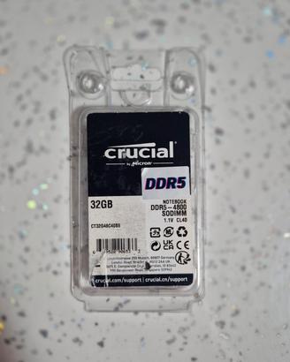 Crucial RAM DDR5 32GB 4800MHz SODIMM