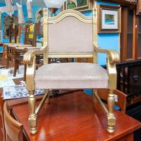 Poltrona Antica In Legno Dorato – 24963