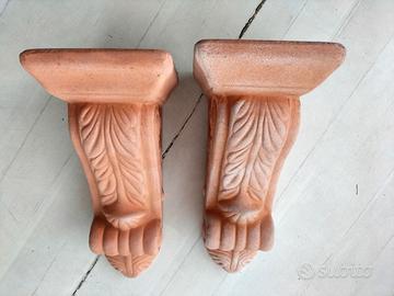 2 Reggi mensola terracotta