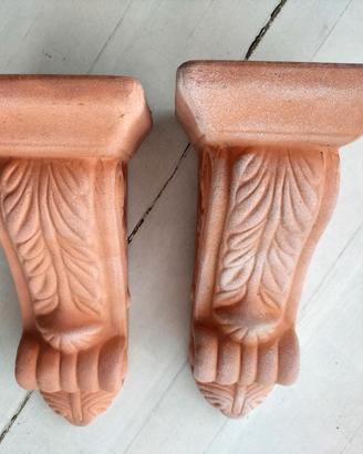 2 Reggi mensola terracotta