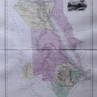 Carta geografica dell'Ottocento Egitto