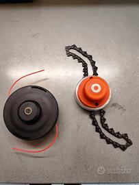 2 testine tagliaerba catena e a filo 