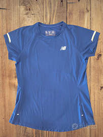 T-shirt tecnica New Balance donna running blu Tg M