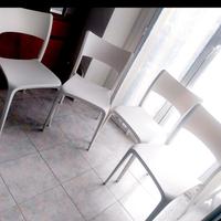 4 sedie in vetroresina bianche 