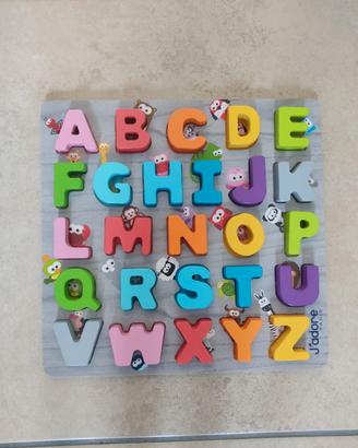 Set lettere alfabeto in legno