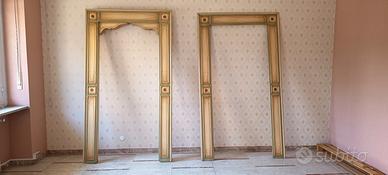 Arco di falegnameria in legno  per varco corridoio