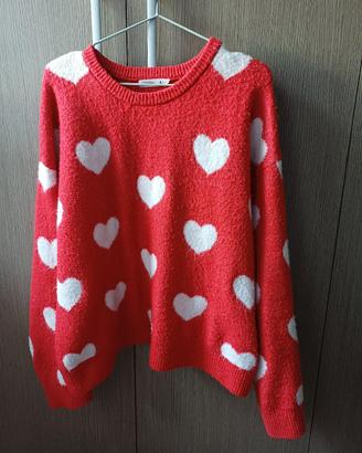 Maglione pullover terranova con cuori