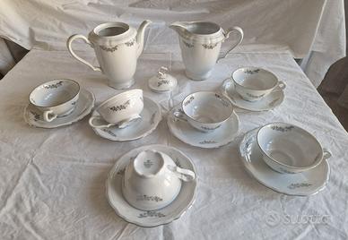 Servizio tè vintage Leltmann da 6 (+ 6 tazze)