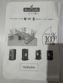 Termo stufa a pellet hydro Ravelli modello Pisa