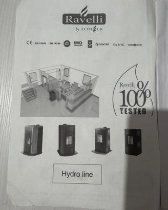 Termo stufa a pellet hydro Ravelli modello Pisa