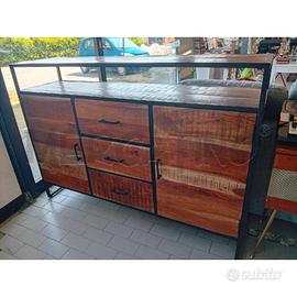 CREDENZA LEGNO FERRO