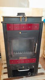 stufa a legna lincar con bocca fuoco grande