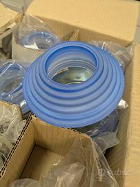 5pz.FARETTI INCASSO VETRO AZZURRO