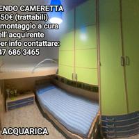 Cameretta completa arredata di mobili+2 letti