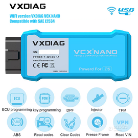 VXDIAG VCX NANO Scanner OBD2 WIFI Lettore Codici