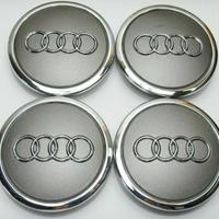 Set 4 tappi coprimozzo grigio cerchi in lega Audi