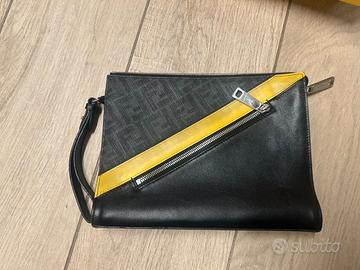 Pochette / Clutch Fendi FF Logo in Pelle e Canvas