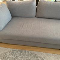 Divano letto grigio tessuto maison du monde +Pouf