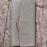 Pochette a mano clutch argento