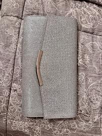 Pochette a mano clutch argento
