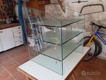 Mobiletto porta stereo in vetro