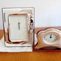 Orologi da tavolo cornice argentata, valenti