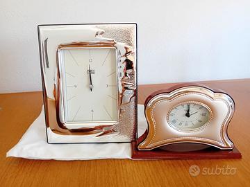 Orologi da tavolo cornice argentata, valenti