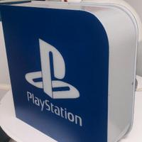 Insegna luminosa al neon bifacciale Play Station