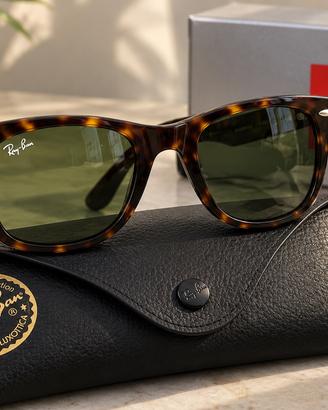 Ray-Ban Wayfarer RB2140 Tortoise G-15 – Nuovi