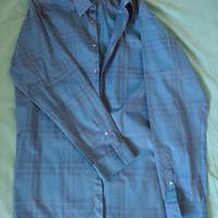 Camicia Burberry a quadri blu ottanio