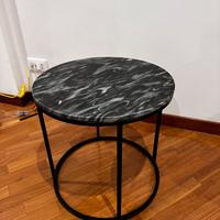 Tavolino salone in marmo striato