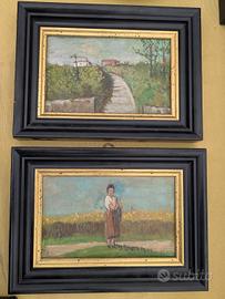 coppia di quadretti vintage 