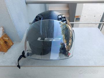 Casco Jet Scooter Moto Nero Opaco