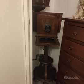 antica macchina fotografica 800 legno mogano