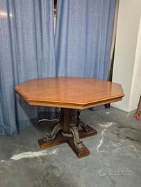 Tavolo Ottagonale con Vetro Temperato