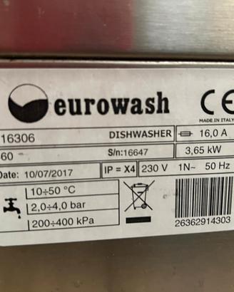 LAVASTOVIGLIE PROFESSIONALE PER RISTORANTE 