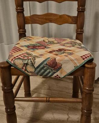 Lotto 6 Sedie Rustiche in Legno Massello