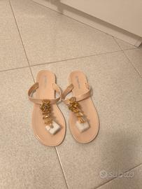 infradito rosa cipria con brillantini 