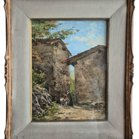 DIPINTO ERVE (CONTADINA CON ASINELLI)