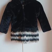 Giubbino nero ecopelliccia bambina 