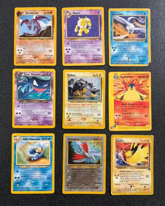 Lotto 9 Carte Pokémon Vintage (Raikou Typhlosion)