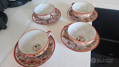 Servizio da caffè giapponese vintage in porcellana