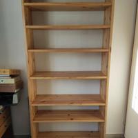 Libreria in legno 5 ripiani 100x210x30 cm