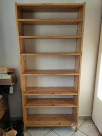 Libreria in legno 5 ripiani 100x210x30 cm