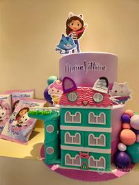 Torta bambole Gabby (Gabby's Dollhouse) + Gadget