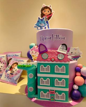 Torta bambole Gabby (Gabby's Dollhouse) + Gadget