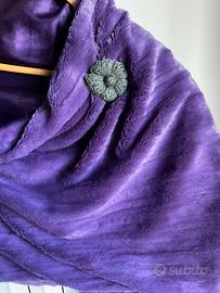 Stola ecopelliccia viola RENATO  BALESTRA Vintage