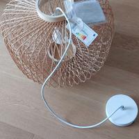 Lampadario in legno di vimini