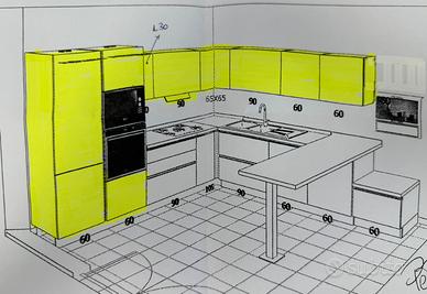 Cucina LUBE moderna pensili